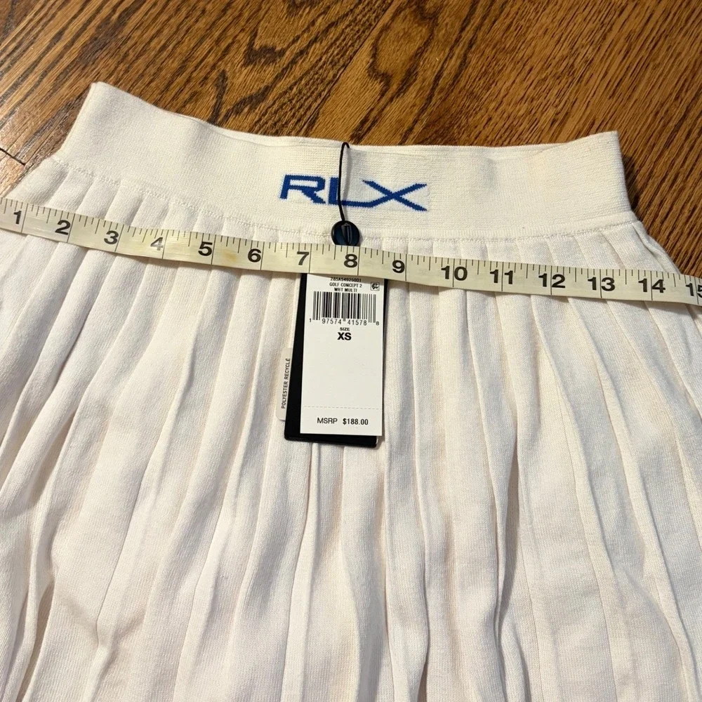 NEW RLX Ralph‎ Lauren | Pleated Cricket Skort White Blue Sz XS
